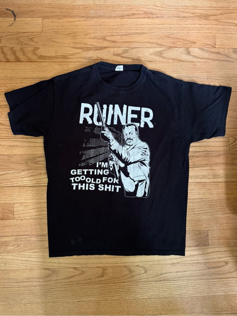 Lethal Weapon Black Graphic 'Ruiner' Crew Neck T-Shirt